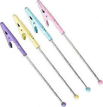 4Pcs Multicolour Stochastic Metal Wire Alligator Clip Metal Note Clip Long-Tailed Alligator Clamp Photo Holder Clip for Card, Memo Holders Desk Access
