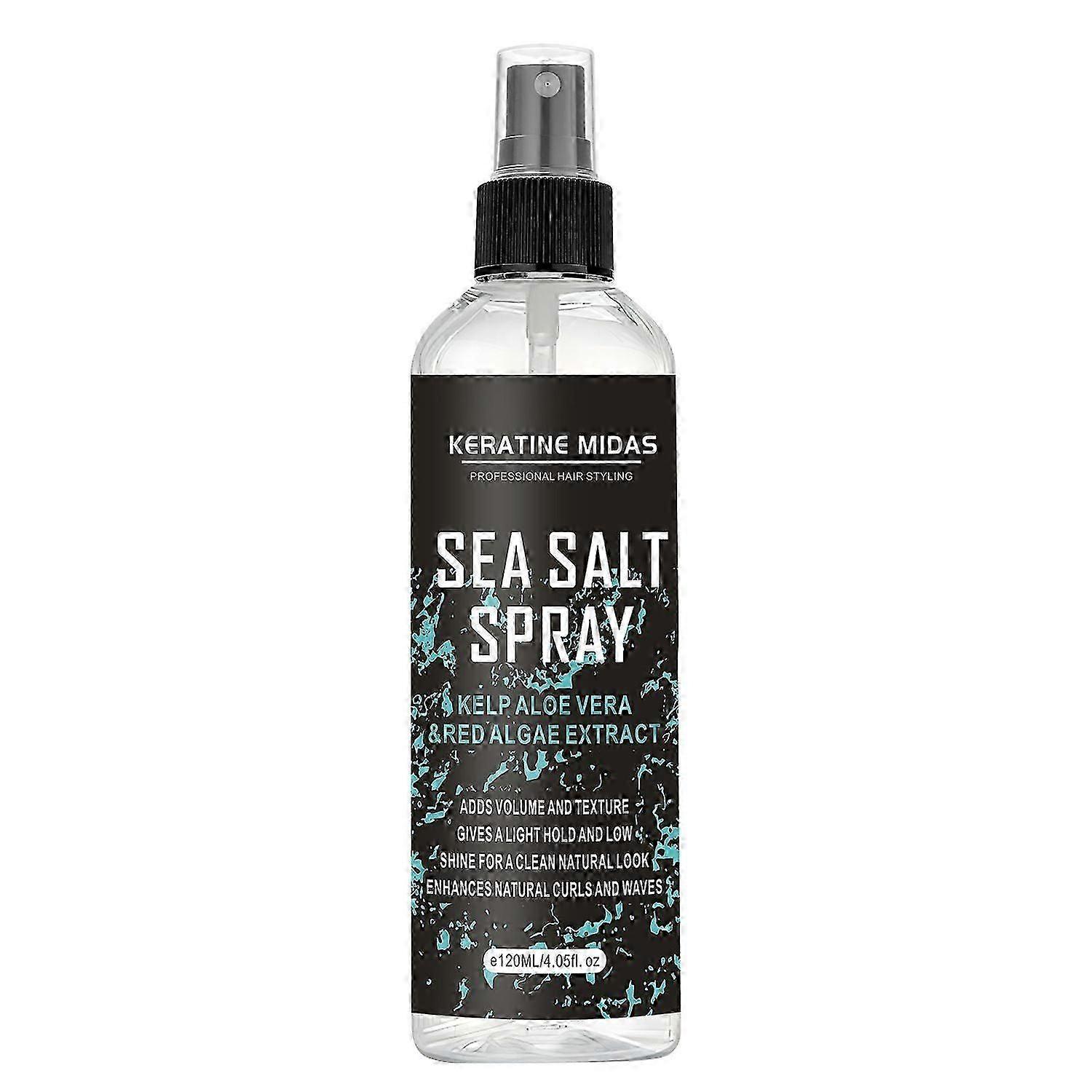 Sea Salt Spray for Men - Hair Texturizing Spray with Kelp, Aloe Vera & Red Algae Extract - Beach Hair Spray to Add Volume and Texture - 120ML