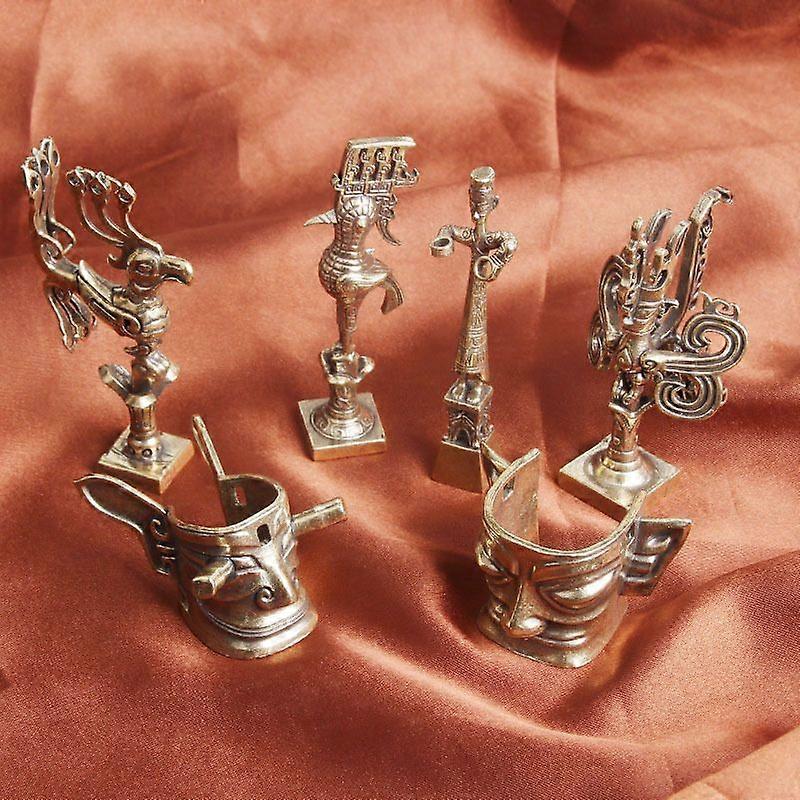 الحلي البرونزية العتيقة Sanxingdui الهدايا التذكارية الحلي تمثال ديكور المنزل