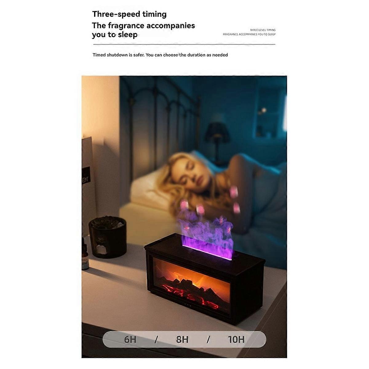 Fireplace Aroma Diffuser Flame Humidifier,A