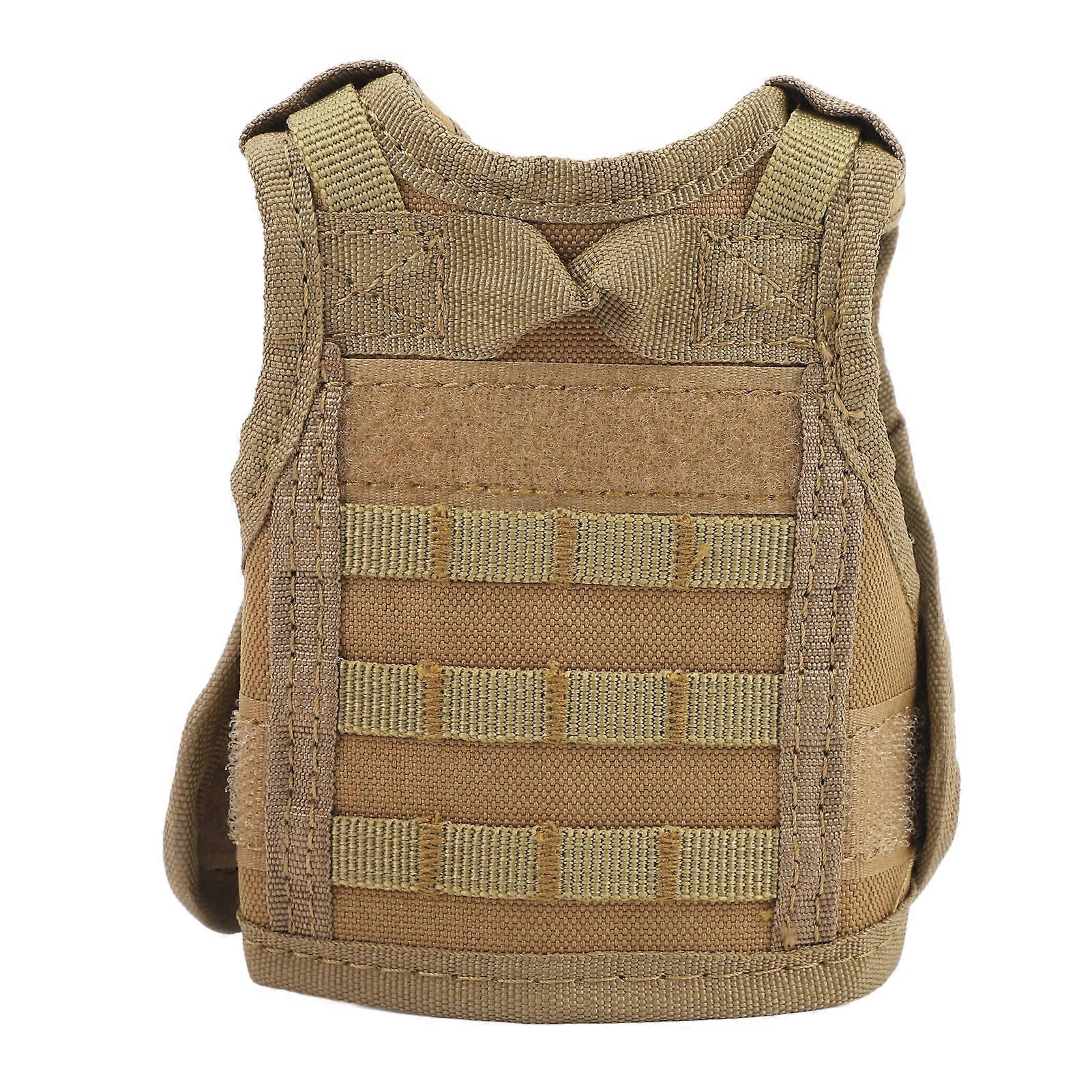 Mini Nylon Beer Vest with Bottle Holder and Sleeve for Beer Decoration, Khaki