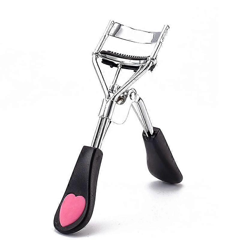 Mini Small Best Eyelash Curler With Built-In Comb, Portable Compact Plastic Partial Makeup Clip (Black)