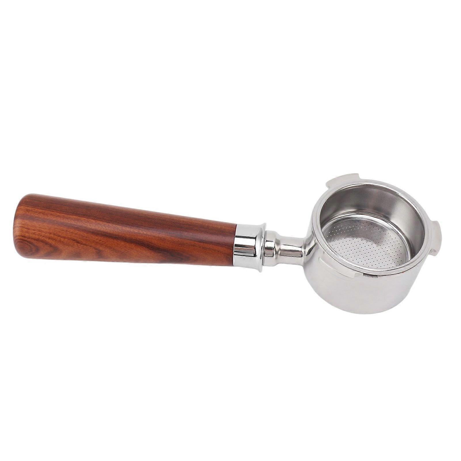 51mm 3 Ear Coffee Machine with Filter Basket Wooden Handle Bottomless Portafilter for EC0680