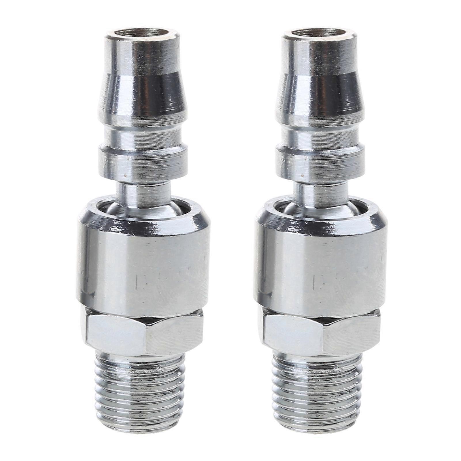2Pcs/set 1/4NPT Air Hose- Swivel- Connectors 360-Degree Pneumatic Rotary Joint Pneumatic Tool Fittings- for DIY Projects
