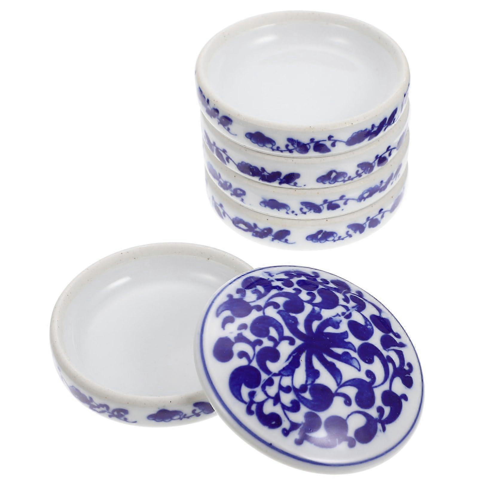 Chinese Porcelain Watercolor Palette 5-Layer Ceramic Mixing Trays for Artists, Students, Boys and Girls, Durable and Stylish