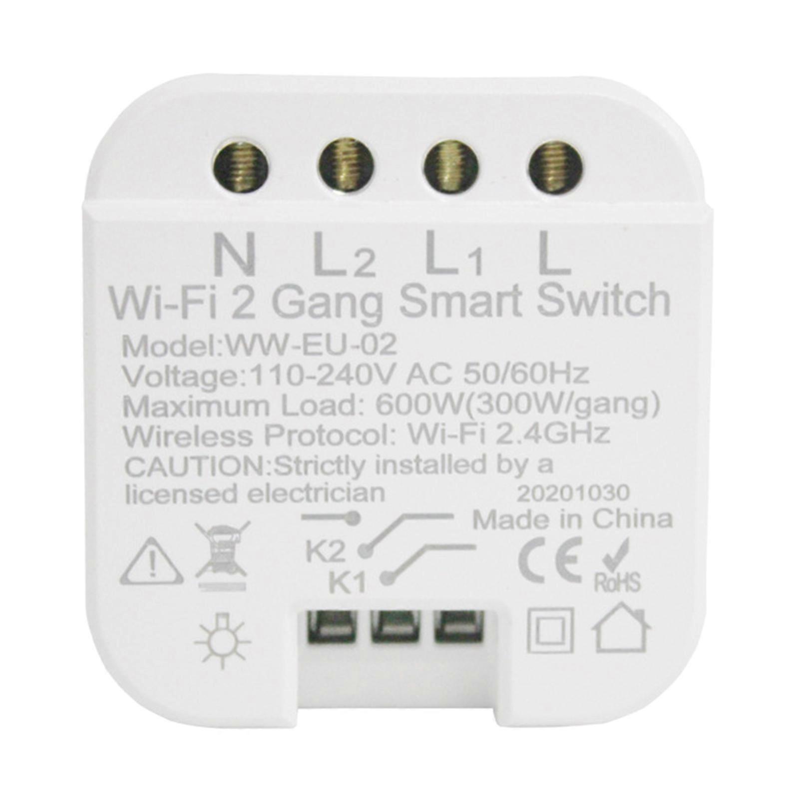 Tuya ZigBee 3.0 Akıllı Işık Kısma Anahtarı Modülü 2'li Akıllı Ev Otomasyonu Sesli Kontrol Yandex -A Çok Renkli