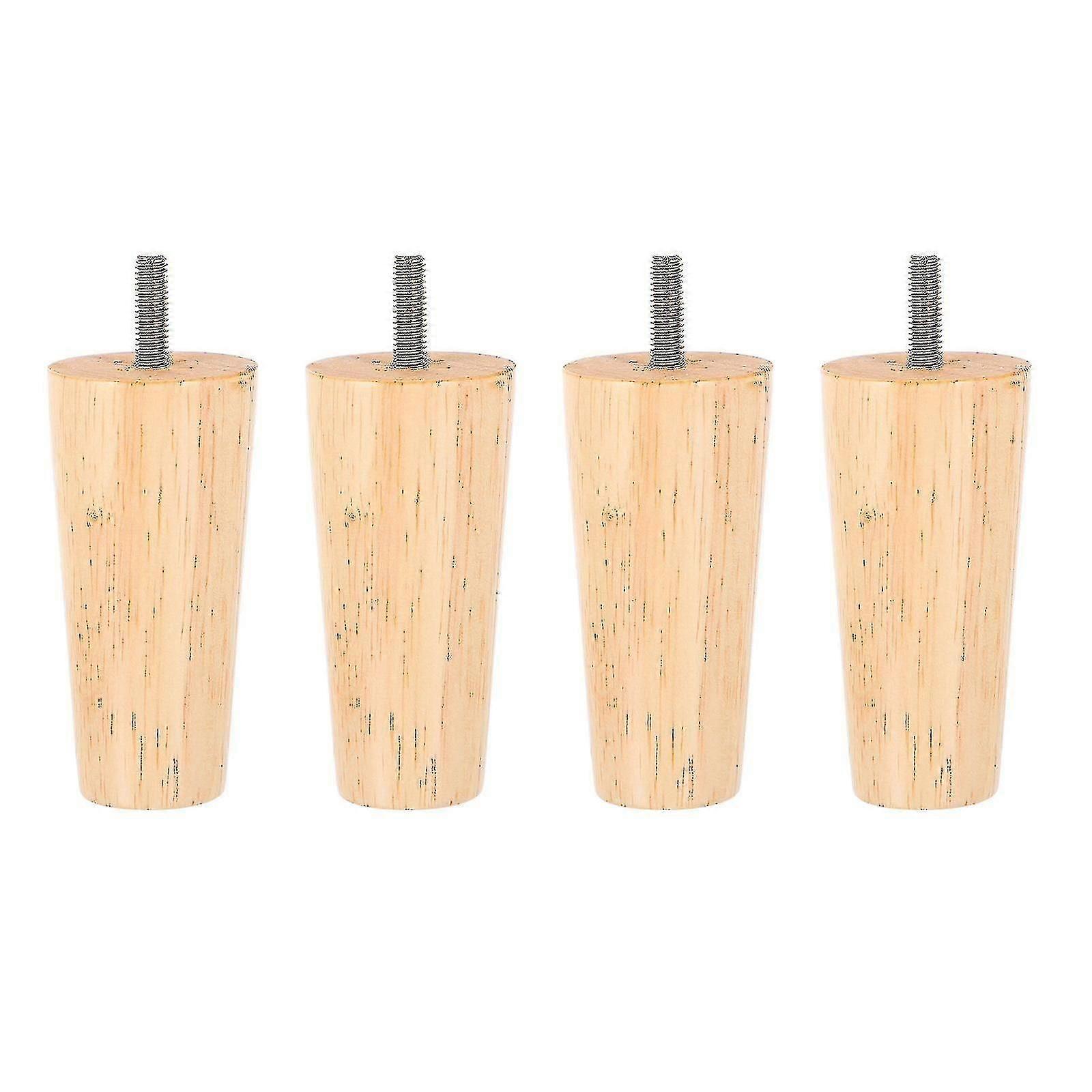 4pcs無垢材先細り家具脚丈夫な木製テーブル脚Ty-hao