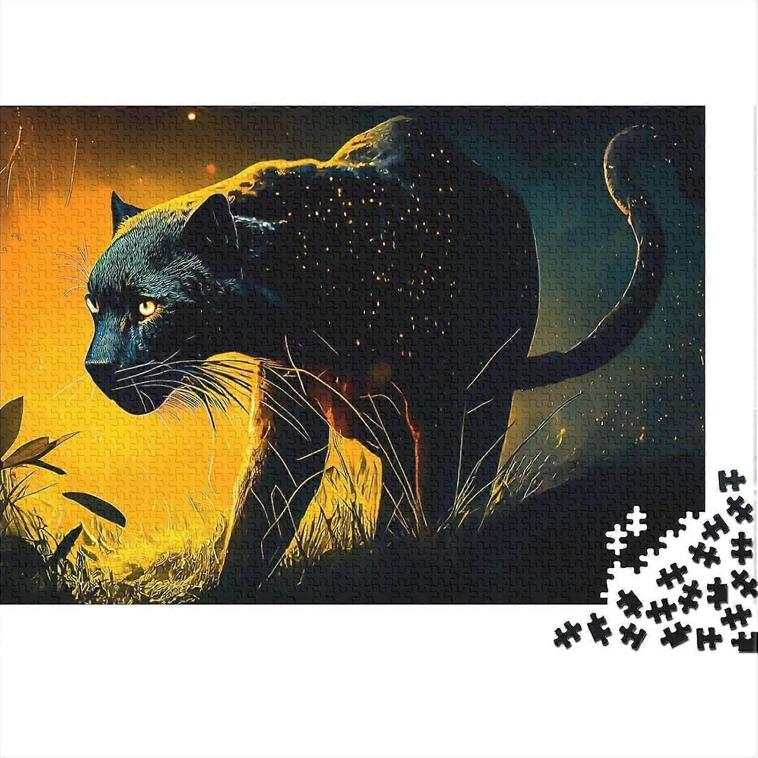 Léopard Léopard 1000 pièces défi Puzzle boisé Style-171