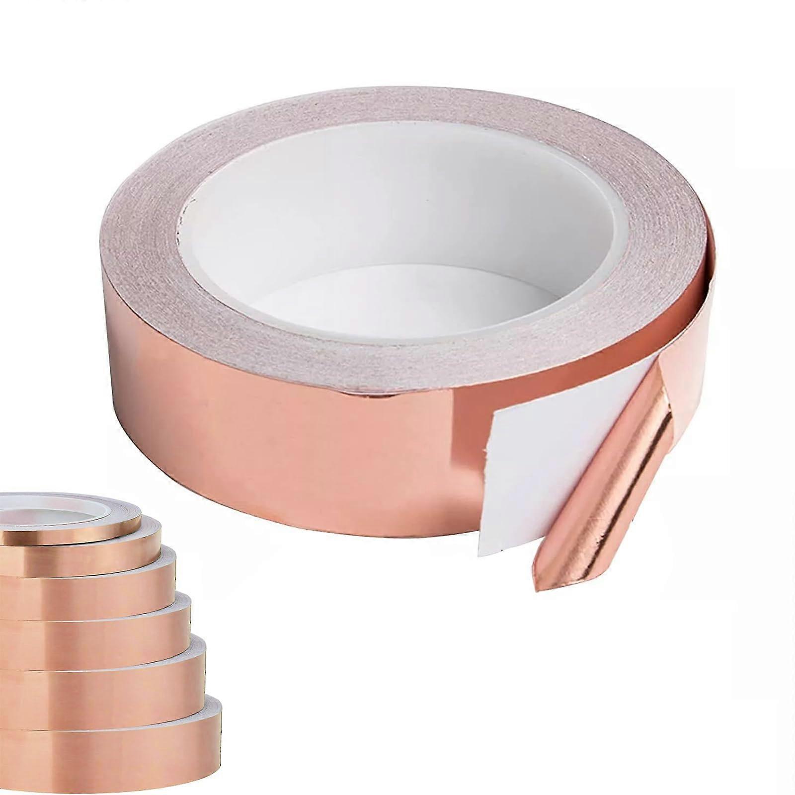 Copper Foil Tape, Conductive EMI Shielding Copper Tape, 10 mm x 25 m, Snail Barrier for Raised Beds and Balconies