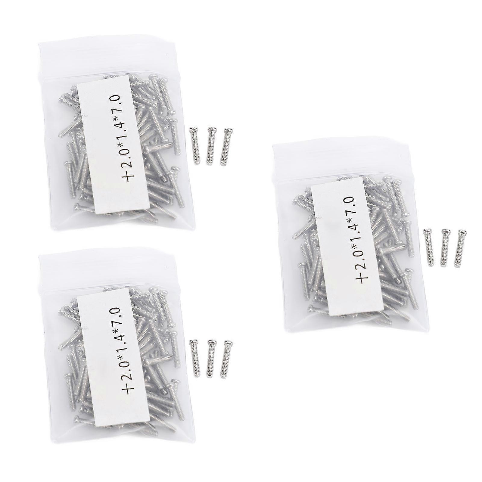 300pcs Eyeglass Hinge Screws Metal Repair Tools Easy to Install Size: 0.08 x 0.06 x 0.28 in