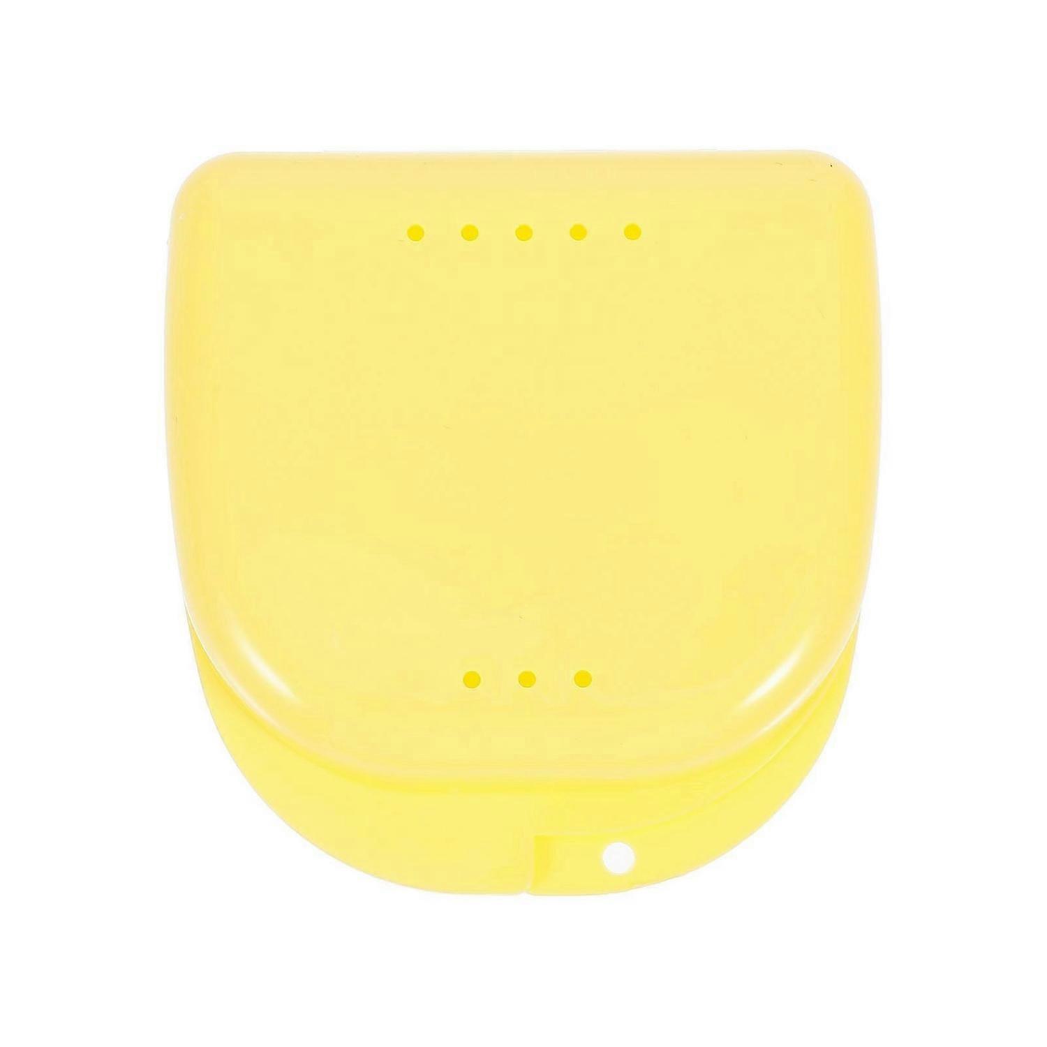 Retainer Case Vent Holes and Hinged Lid Snaps Mouth Guard Case Orthodontic Dental Retainer Box Dentu