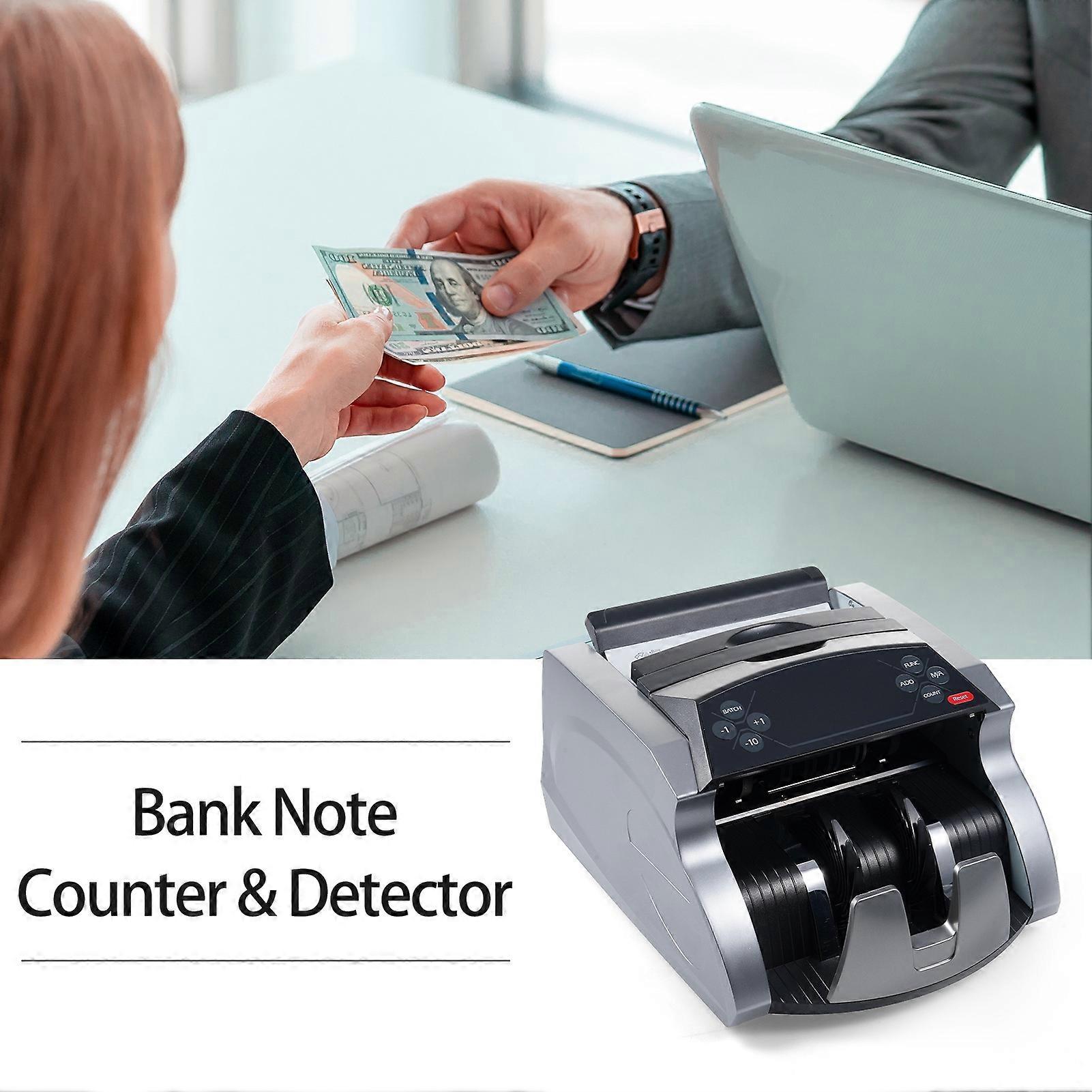 Money Counter Machine Counterfeit Bill Detector with UV MG IR Detection Automatic Money Detection Fast Counting Speed Cash Counting Machine for EURO,