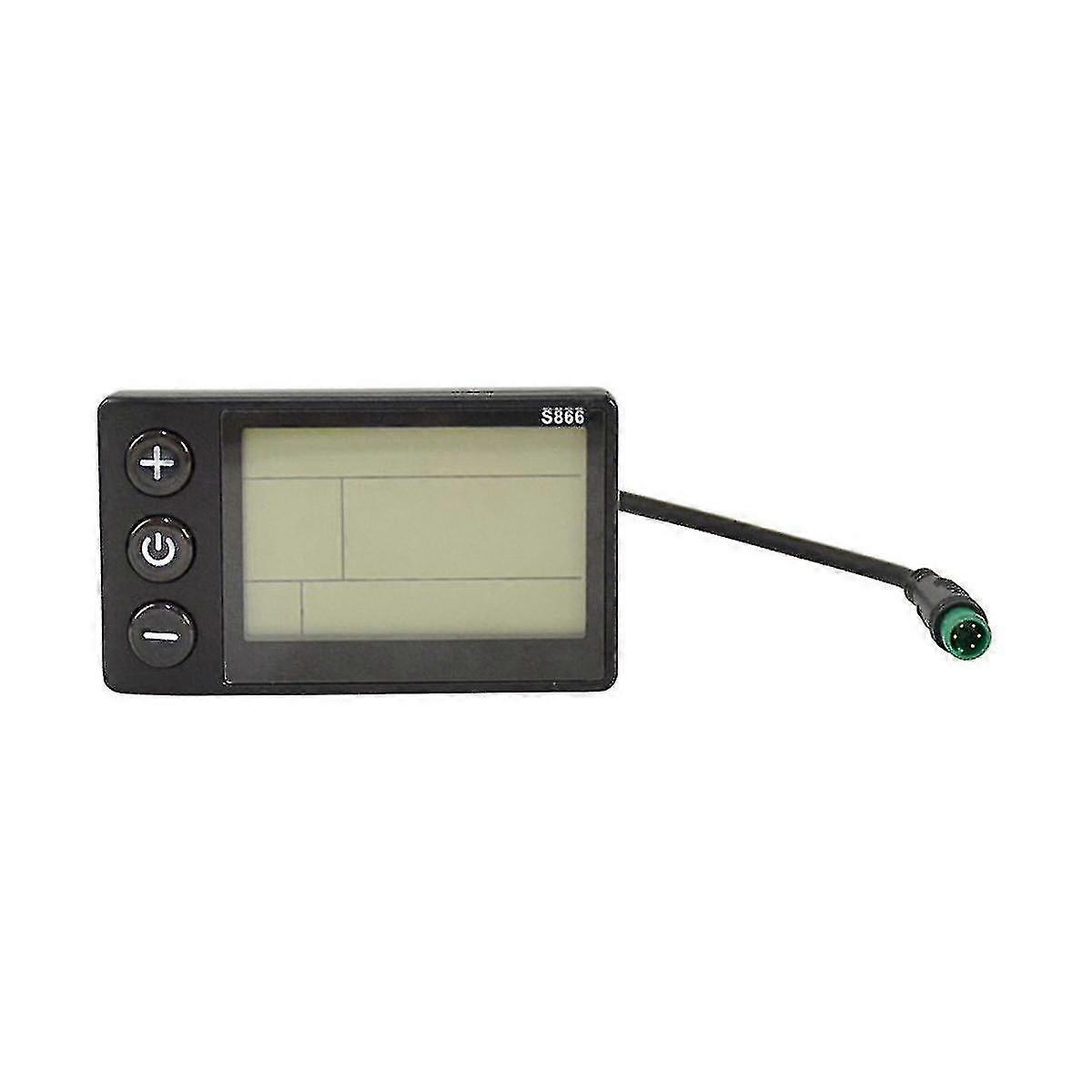 S866 E-Bike LCD-Display Wasserdichtes Bedienfeld - Schwarz - YUHAO