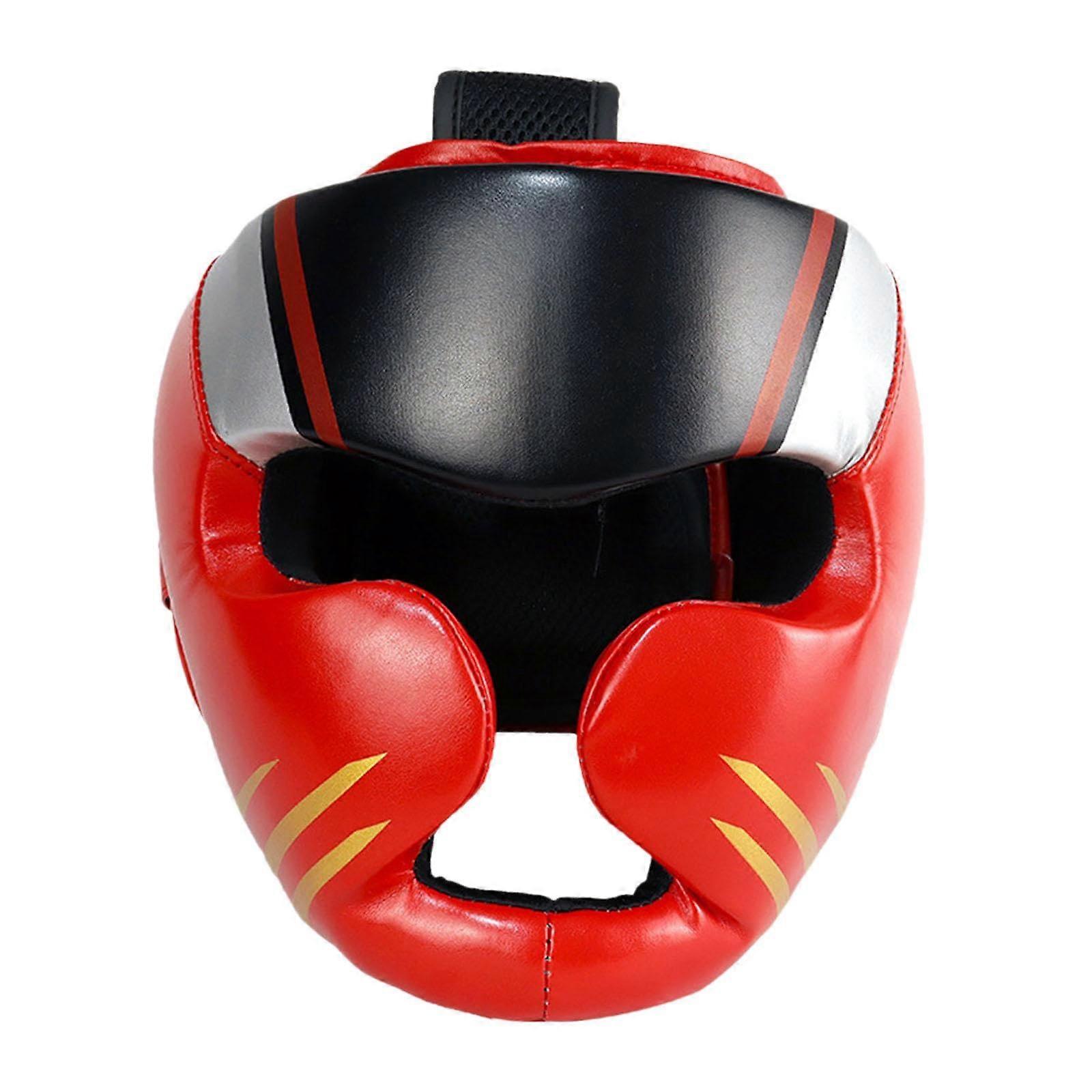 Face protection for boxing headgear, adjustable headgear, helmet fullface protection, forehead and ear protection for, rot L