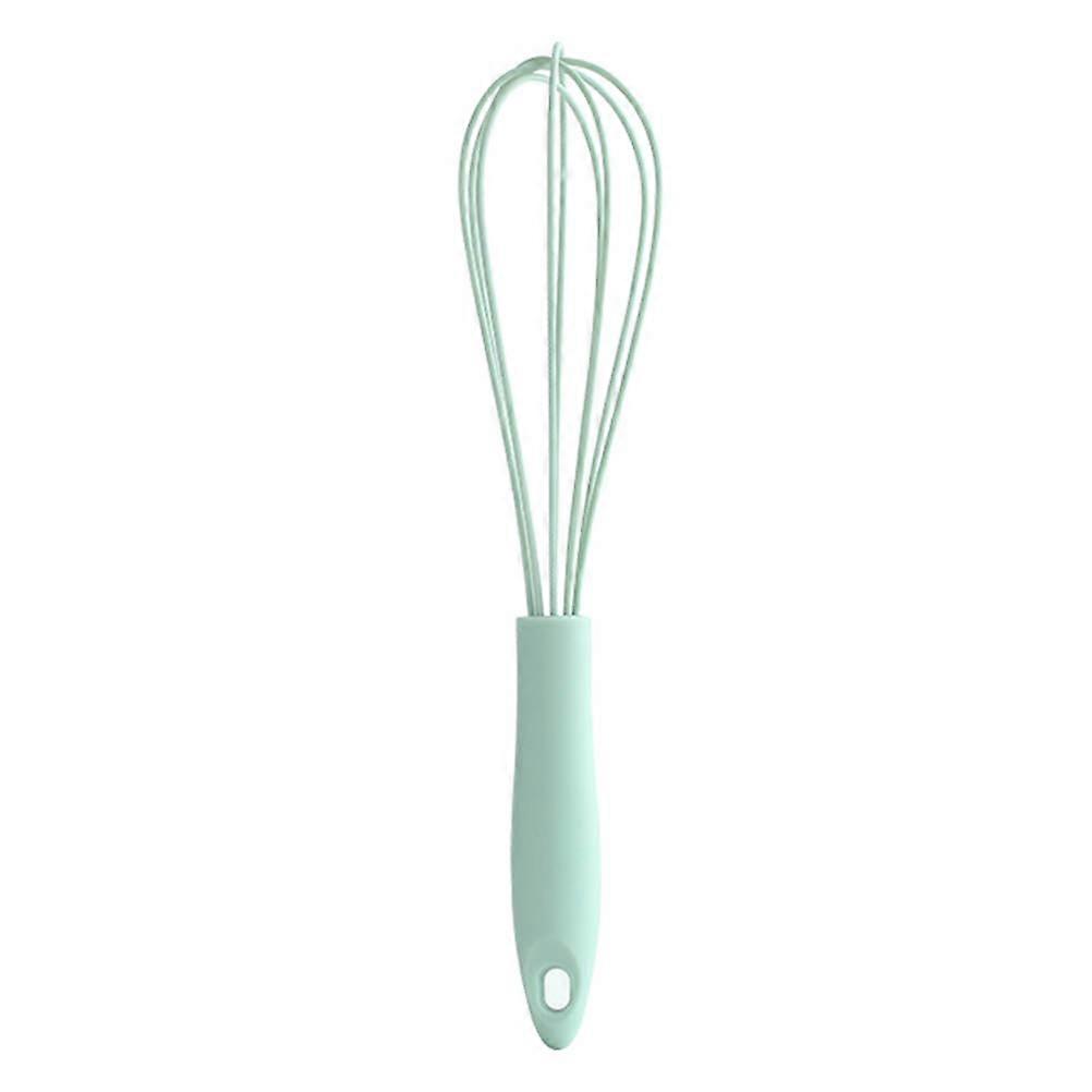 Handheld Frother Whisk Stainless Steel Kitchen Egg Stirrer Anti-Slip Practical Household Mixer Olive Green 1Set