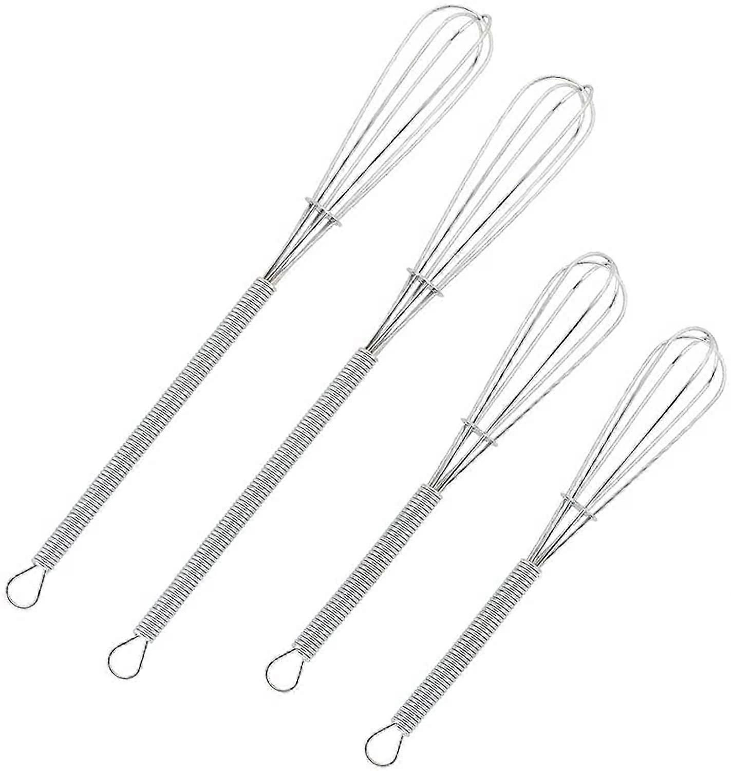 Mini Wire Whisk Kitchen Small Whisk Sauce Sauce Mini Whisk Mini Whisk Silver 2 Pack 5' 7' Pack of 4