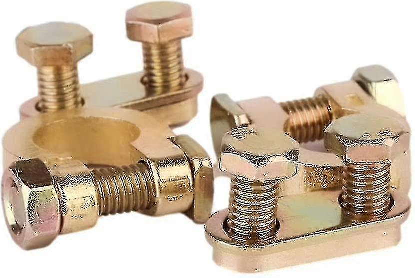 1 Pair +/- Battery Pole Clamps, Universal Car Battery Connector Pole Clamps Set