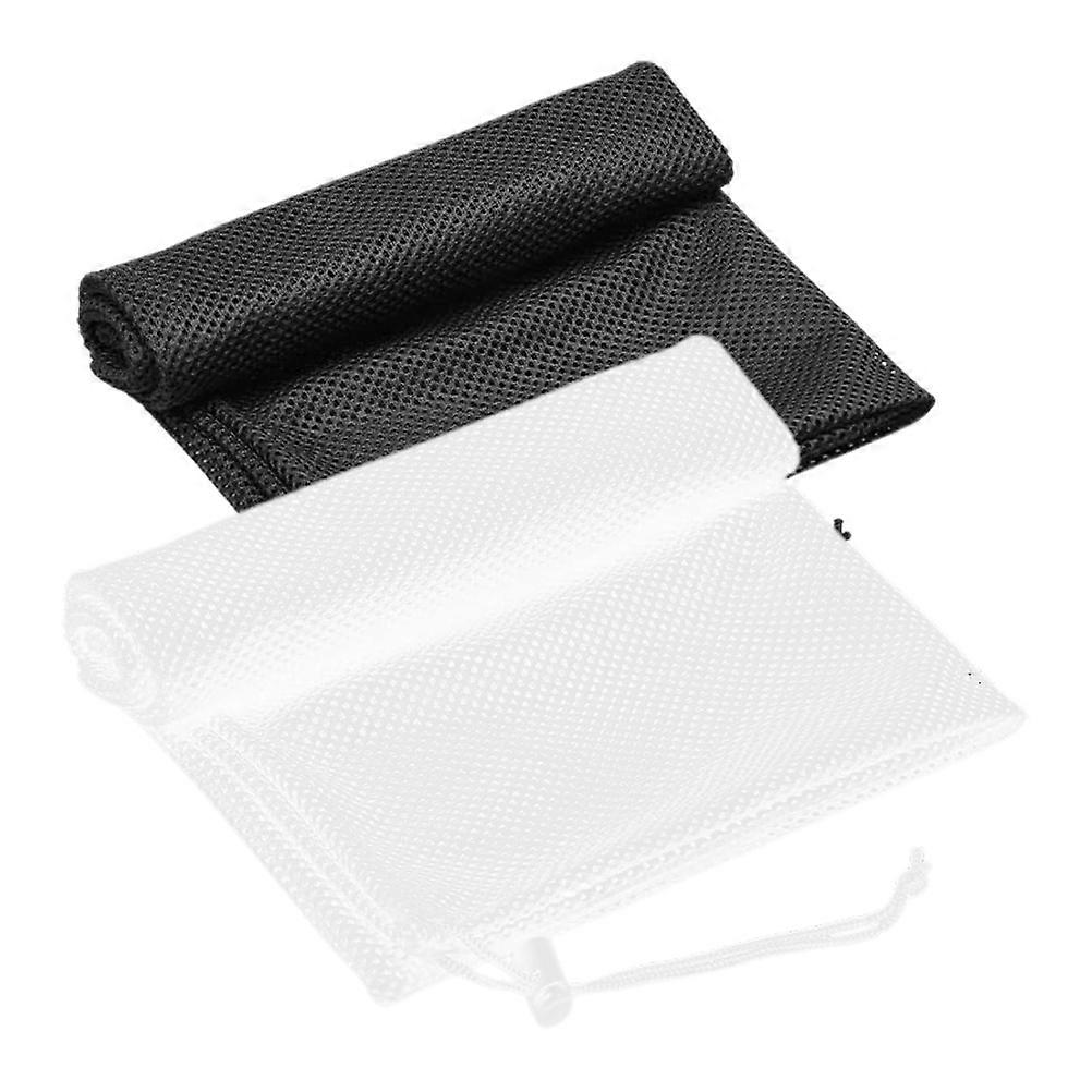 Mesh Pump Filter Bag Tank Pond Aquarium Use Polyester 41.00X31.00X0.50cm 2Pcs