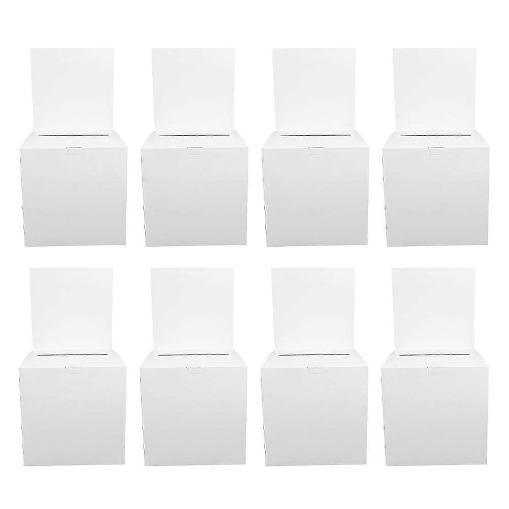 8pcs Donation Raffle Box, Multi Functional Box for Events, Easy Assembly, Portable Design for Fundraising, Tips & Suggestions Collection
