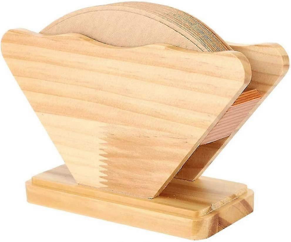Wood Coffee Filter Holder,Coffee Paper Storage Rack,Filter Paper Base,Bamboo Filter Paper Storage