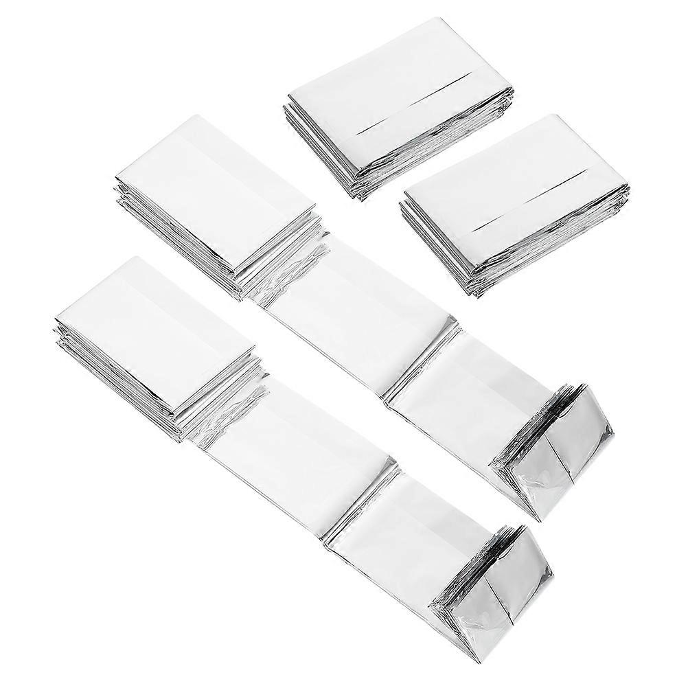 4pcs Survival Blanket Windproof Thermal Insulation Emergency for Outdoor Camping Hiking Exploration Lightweight Compact Multi Use