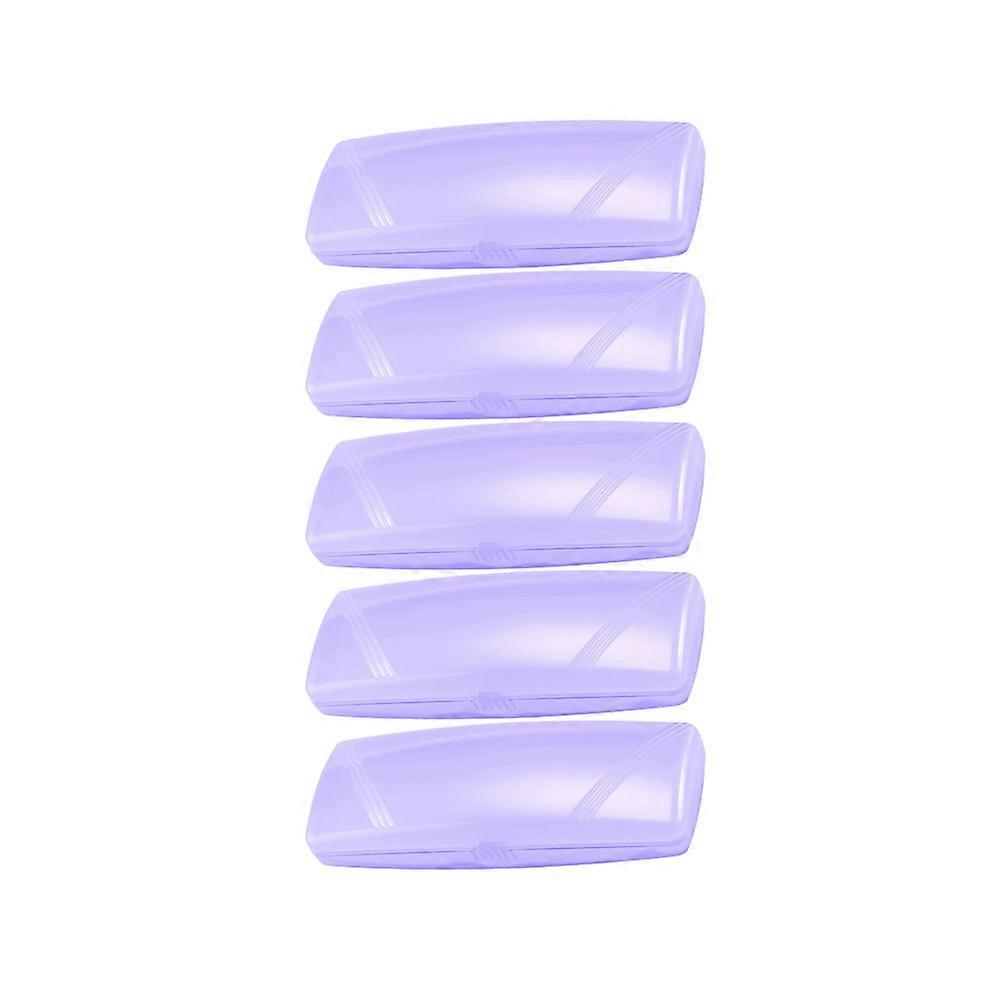 Case For Storing Glasses Lightweight Spectacle Cases Rectangular Shape For Kids Purple 14.50X4.90X3.10Cm Dust-Proof 5Pcs