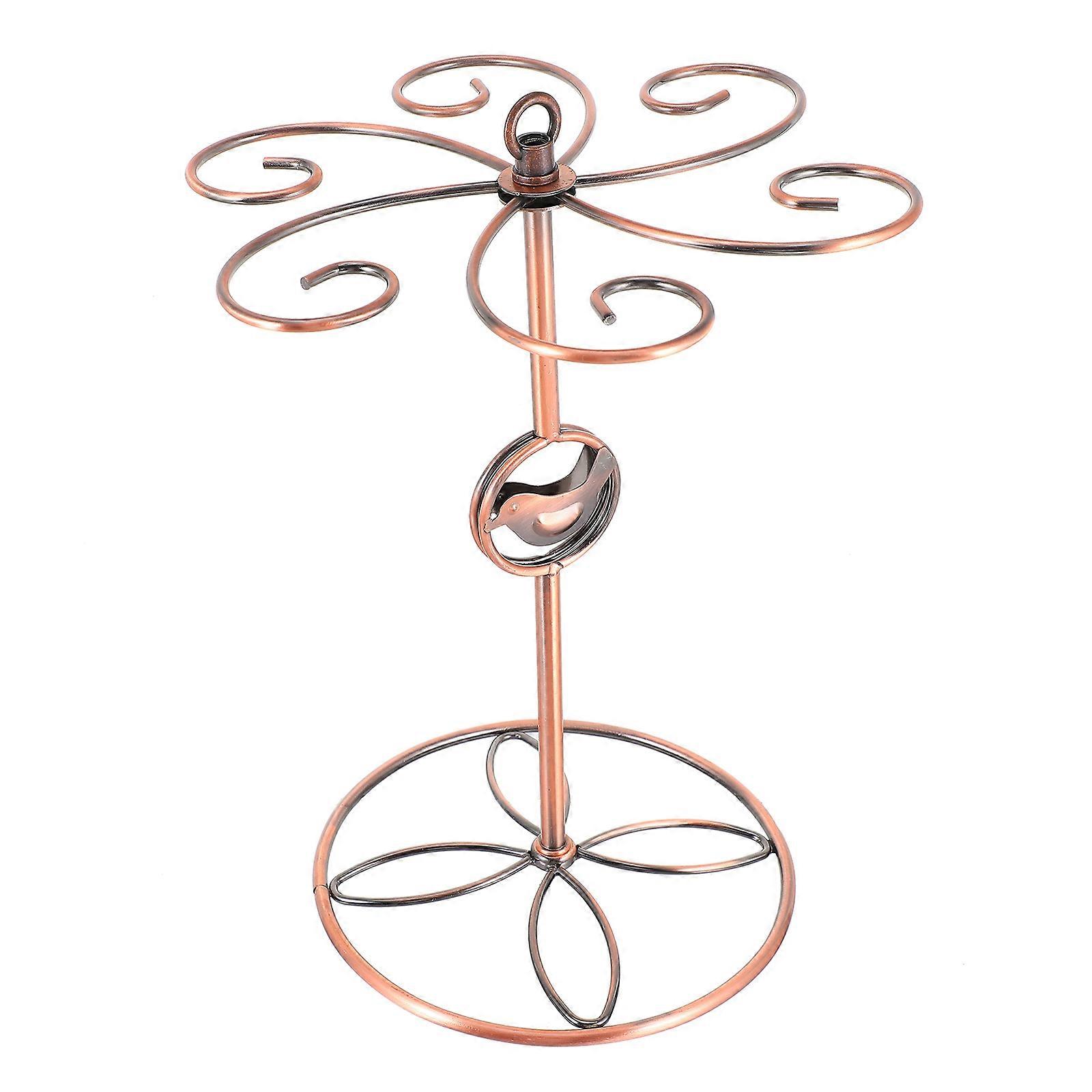 Vintage Red Wine Glass Rack Elegant Stemware Holder for Home Bar & Restaurant, Upside Down Cup Storage Rack for Space Saving Household Organization