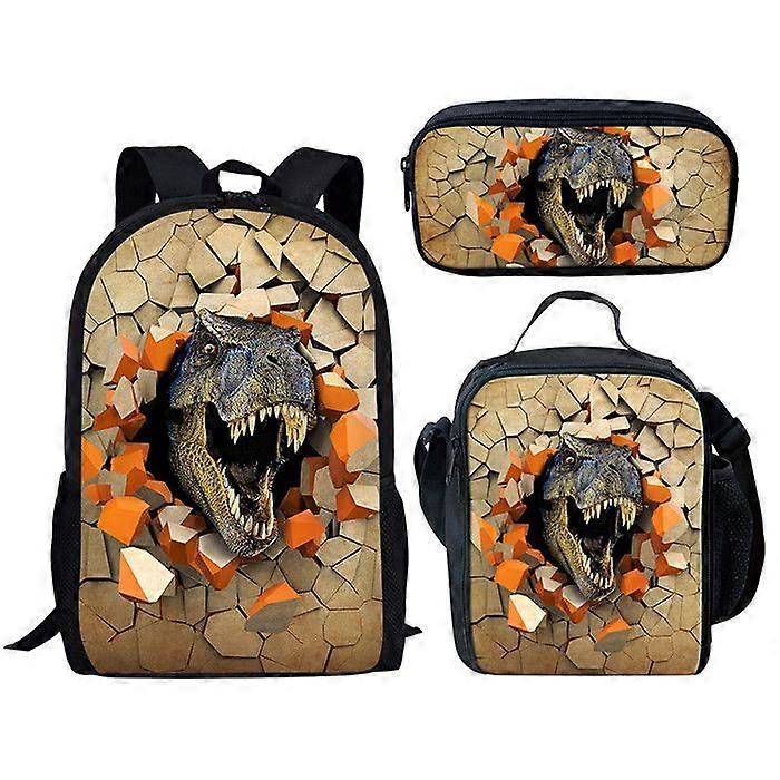 Student backpack three piece set cartoon backpack