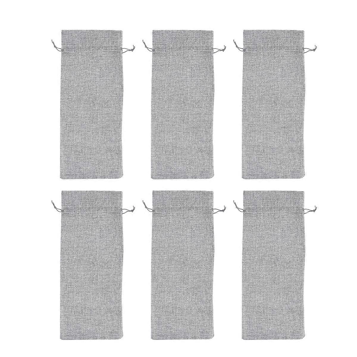 Fabric Storage Grey Bag Festival Celebration Rectangular Shape Style 6Pack