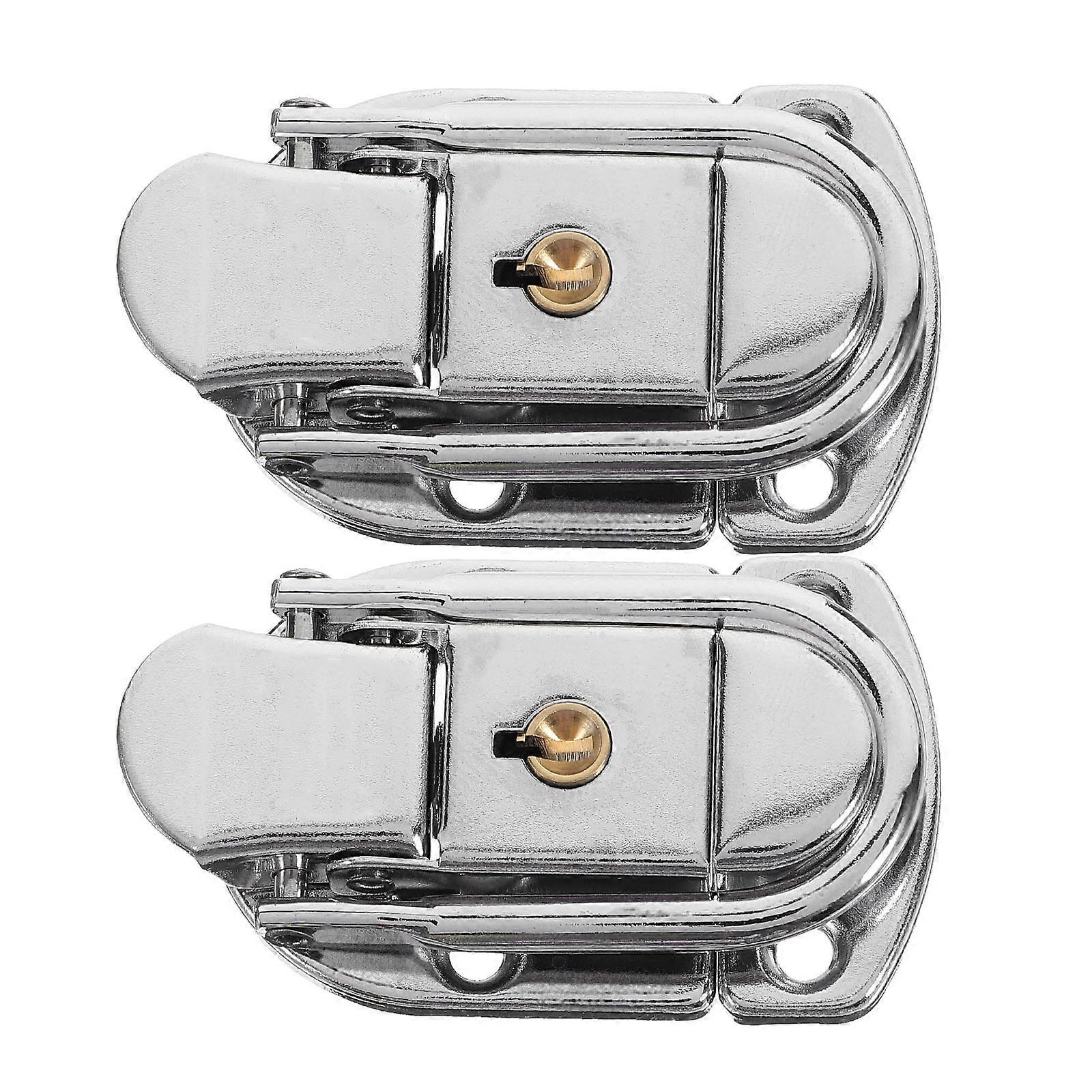 Small Box Latches Rectangular Shape for Tool Box Latches and Locks Rustproof Durable Stainless Steel 2Pcs
