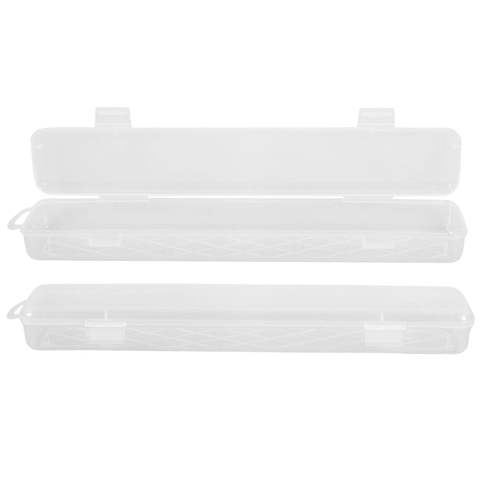 Paint Brush Pens Storage Box Paint Brush Case Rectangular Shows 32.50X5.60X3.60CM Storage 2Pcs