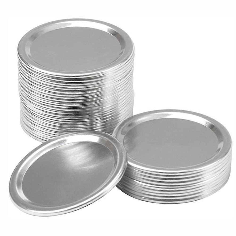 24pcs Regular Mouth Mason Jar Lids Leak Proof Split Type Metal Caps Multipurpose Sealing Covers for Wide Neck Bottles Secure Storage
