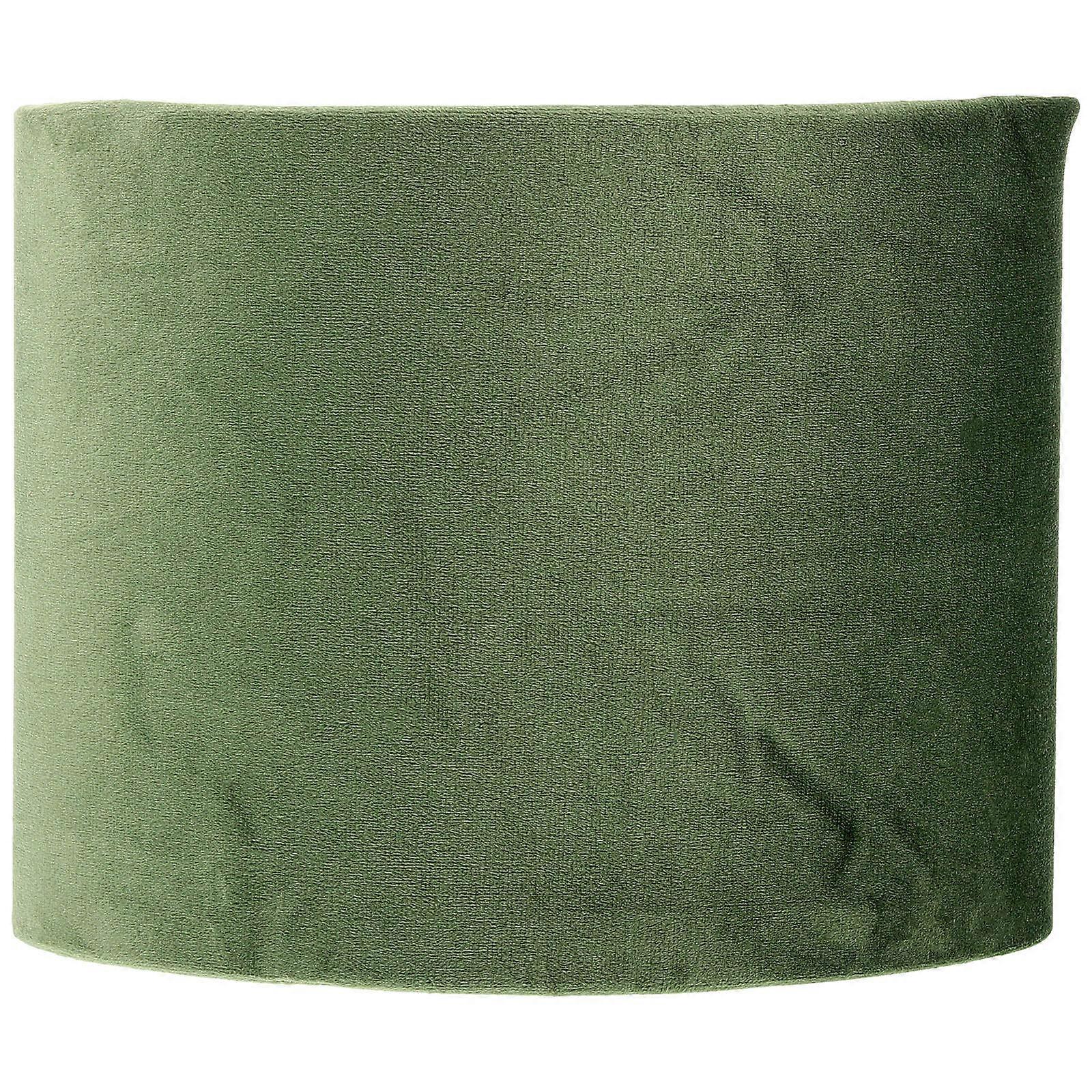 Oval Fabric Lampshade for Table and Floor Lamps Easy Install Replacement Shade in Deep Green for Bedroom and Living Room Lighting
