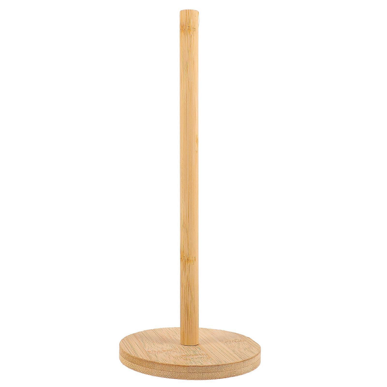 Bamboo Paper Towel Holder for Bathroom & Kitchen No Drill, Easy Installation, Space Saving Design, Stylish Decor, Durable & Practical Storage