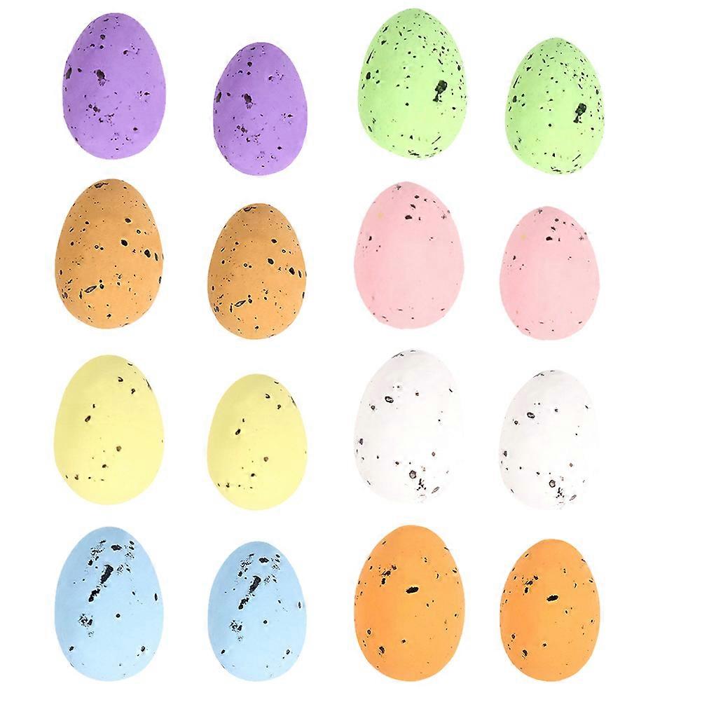 Αφρός διακόσμησης αυγών προσομοίωσης Mall αυγών και διακοσμήσεις ανάμεικτο χρώμα 2.4X1.6X1.6cm διακόσμηση 200Pcs