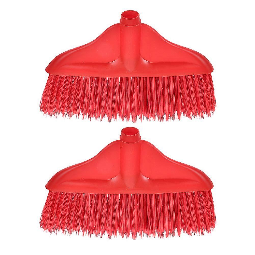 2pcs Durable Plastic Broom Refill Heads for Efficient Household Dust & Debris Cleaning – Easy Storage & Convenient Use