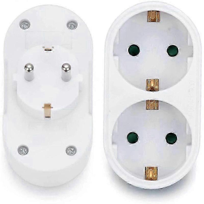 2 Slot Double Plug Multiple Plug Socket Multi Plug Adapter Horizontal X