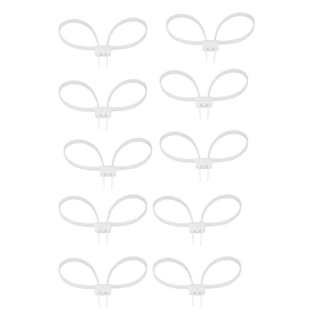10 Pcs/set Disposable Plastic Double Zip Tie Self Locking Tool with Restraint Features White