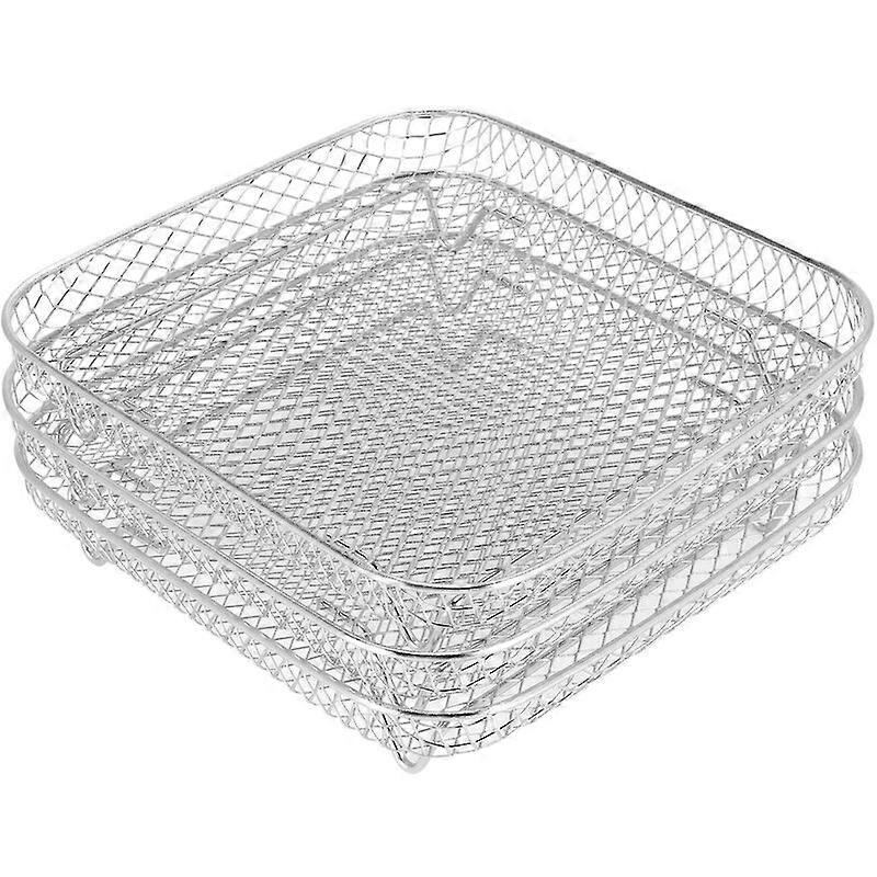 8-inch Fryer Rack for Vortex Instant Air Fryer, three square stackable drying racks