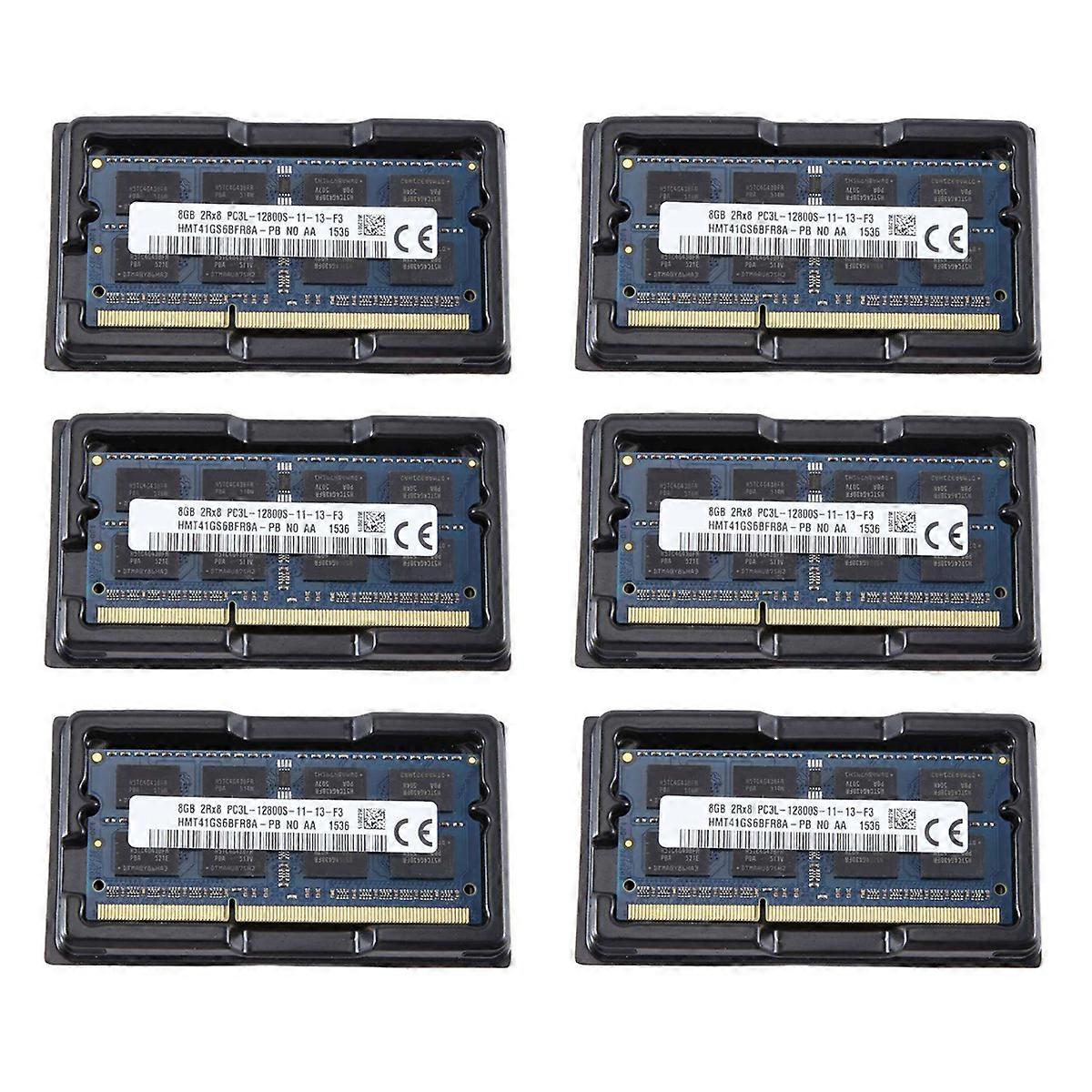 6X pour SK 8GB DDR3 Mémoire RAM pour ordinateur portable 2RX8 1600Mhz PC3-12800 204 broches 1.35V SODIMM pour ordinateur portable