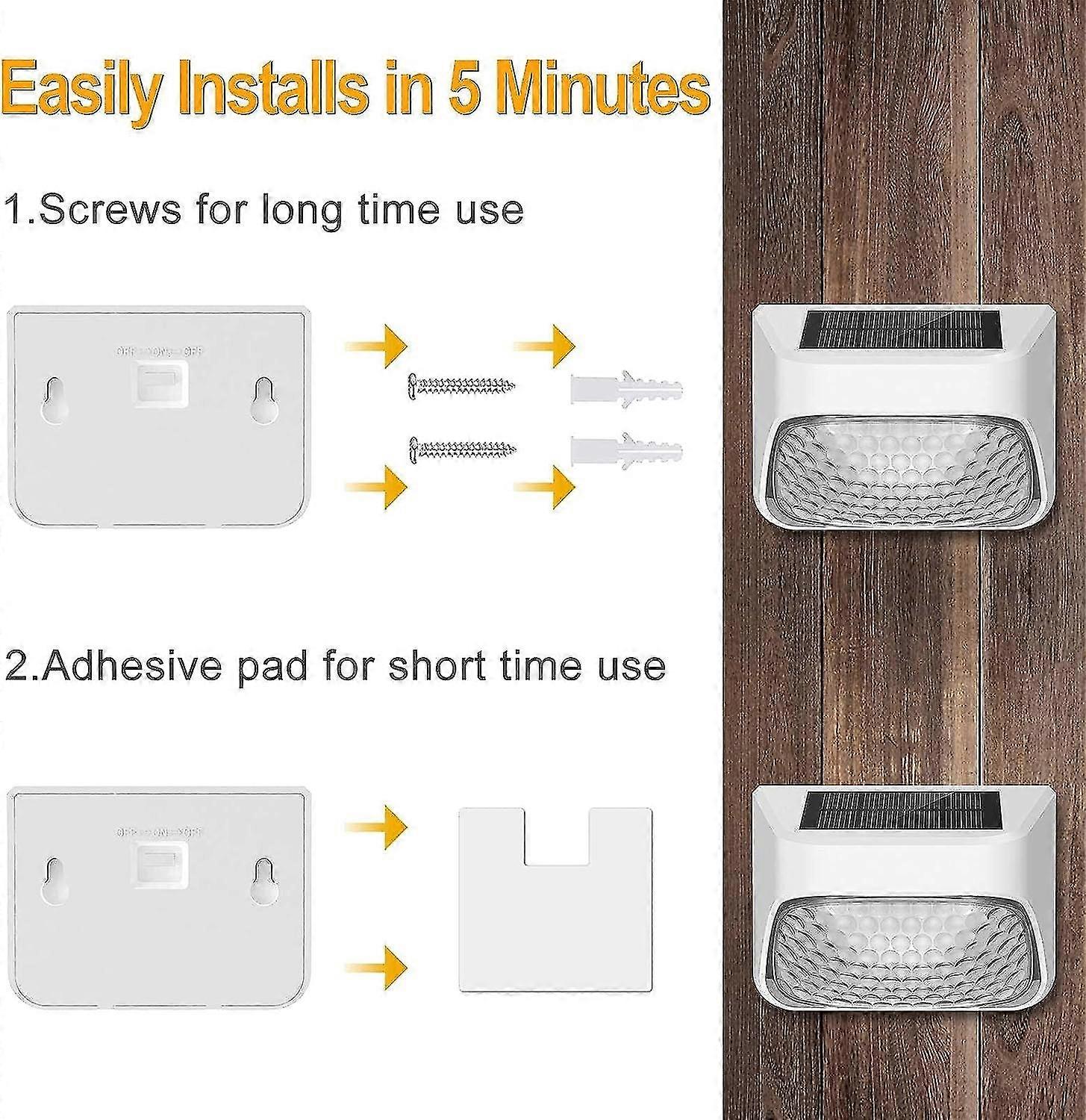 Outdoor Solar Light - 8pack, 2 Modes Warm/Cool White, IP65 Waterproof