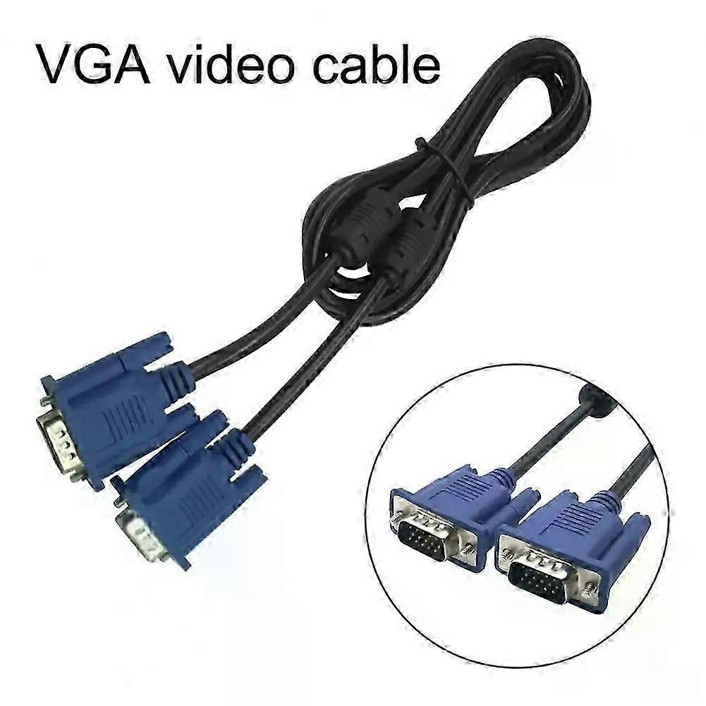 15m VGA Cable Practical Wide Application Plug Play Computer Monitor VGA Male to Male Connecting Wire Fit For  TV