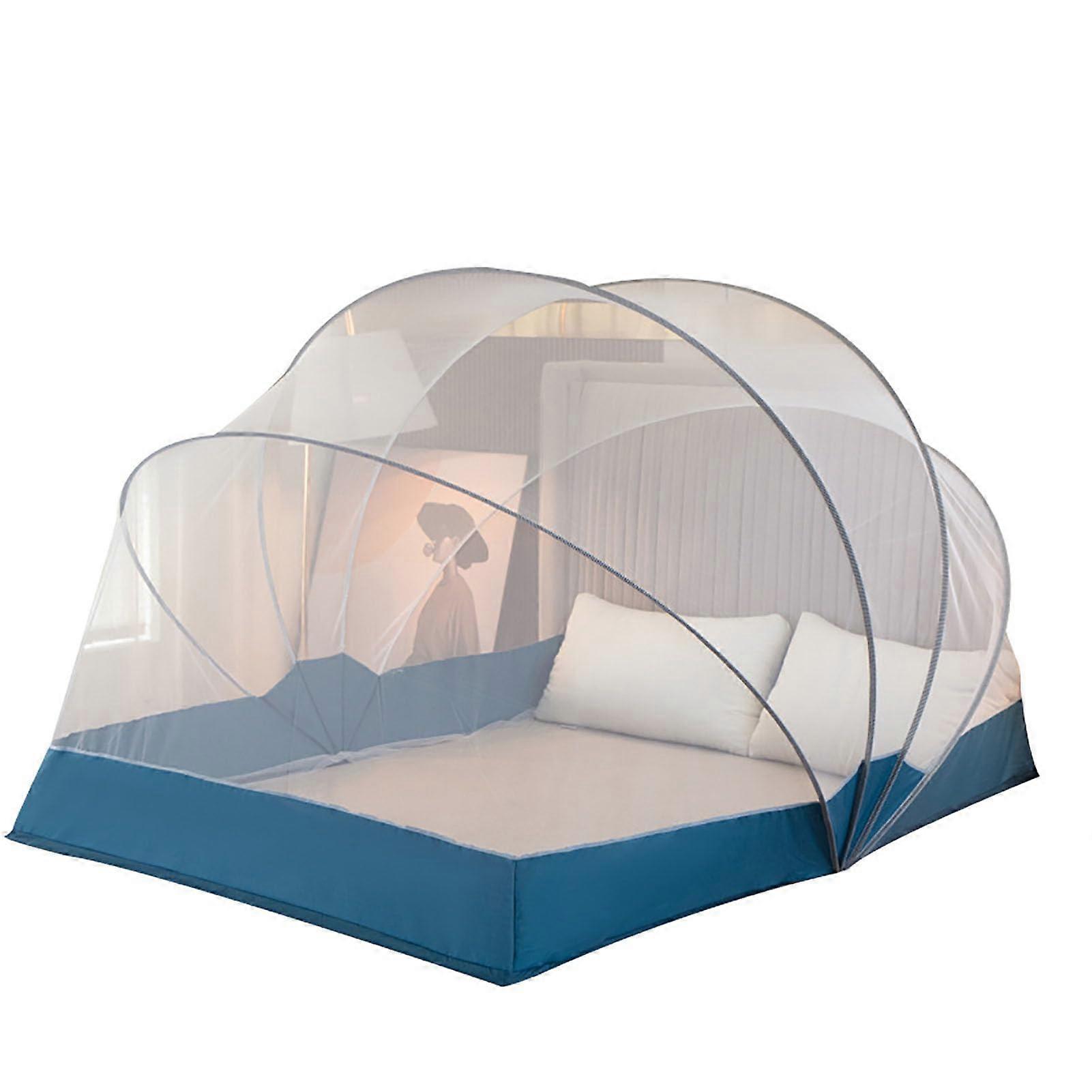 Mosquito Net Tent, Portable Folding Mosquito Net with Ground Fabric, Breathable Outdoor No-Installation Sleepsack