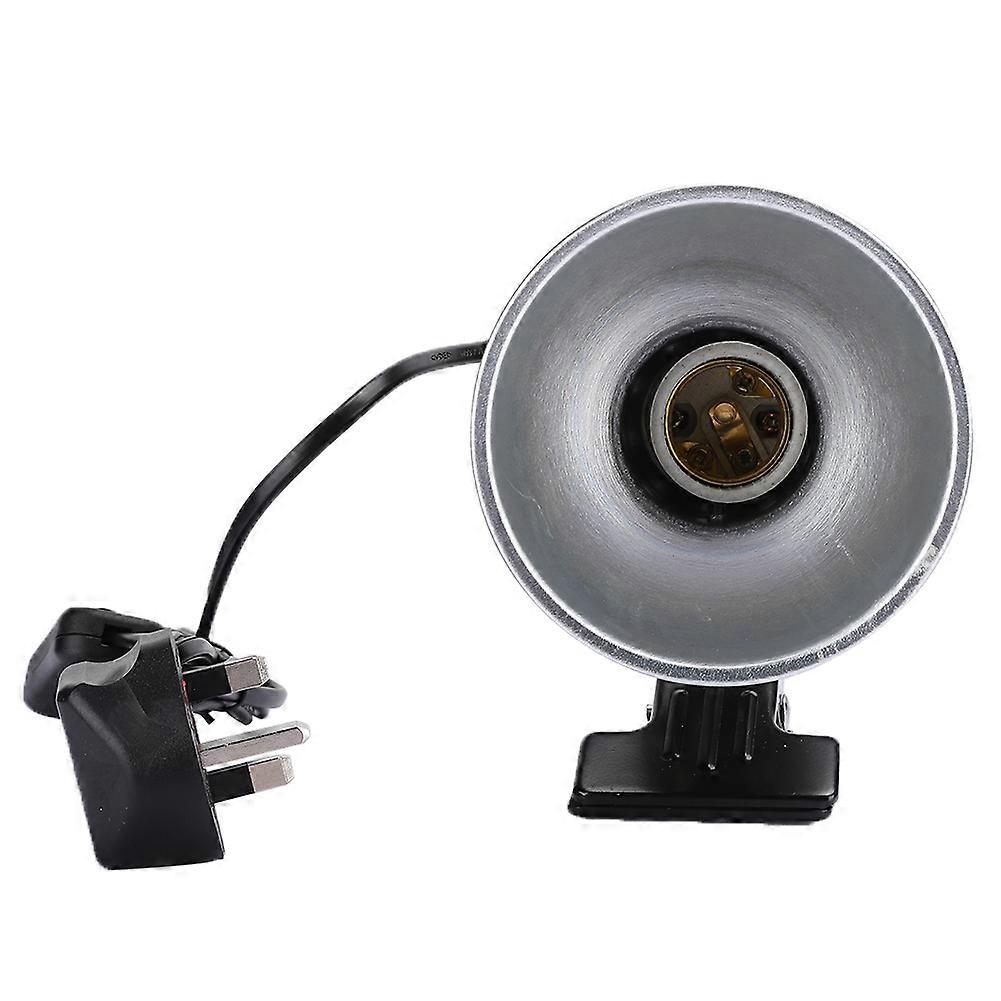Reptile Box Heating Lamp Stand Pet Light Bulb Holder Lampshade with Switch (UK 220V)