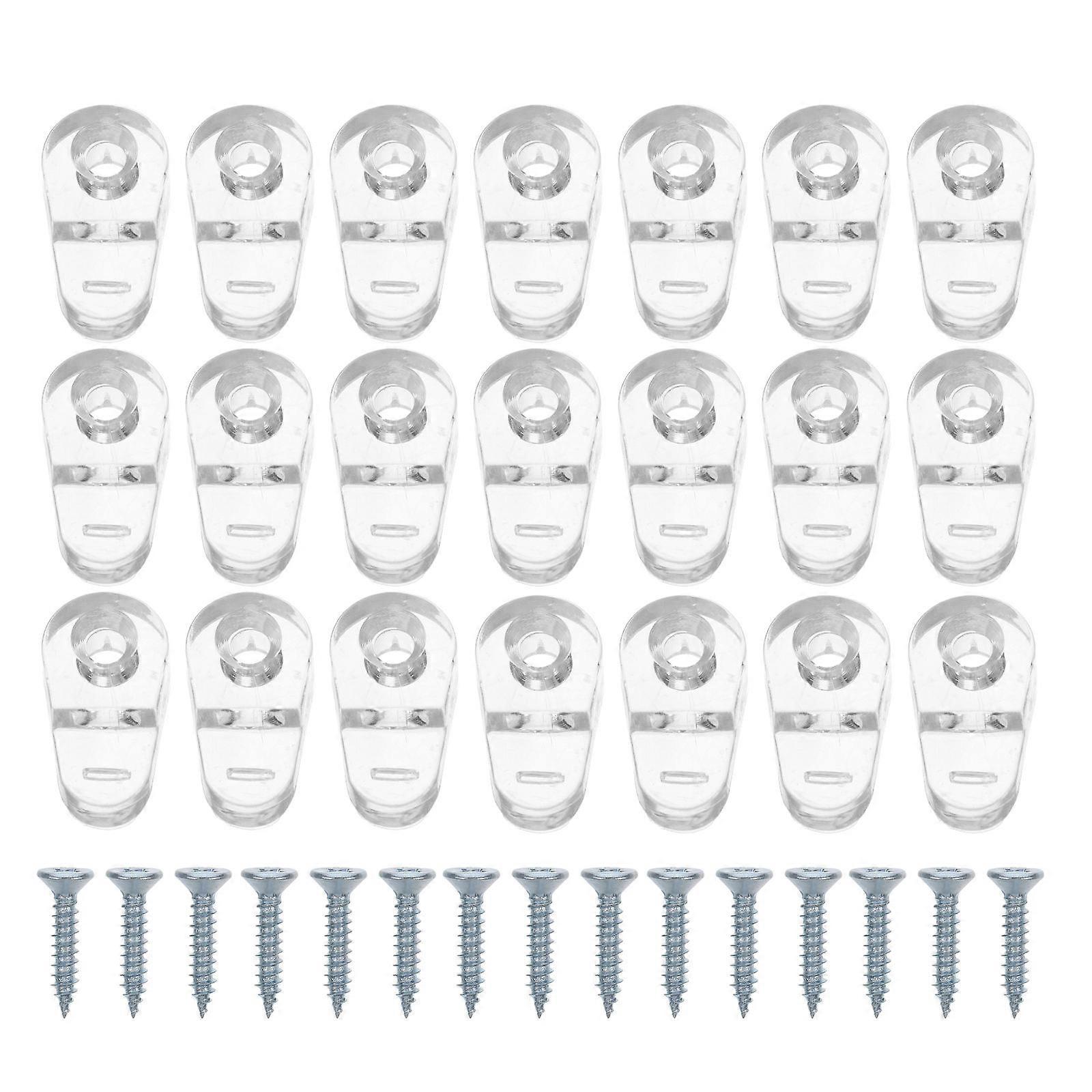Clip Bracket Retainer Cabinet Mirror Clamp Panel Fix Hardware 30Pcs Plastic