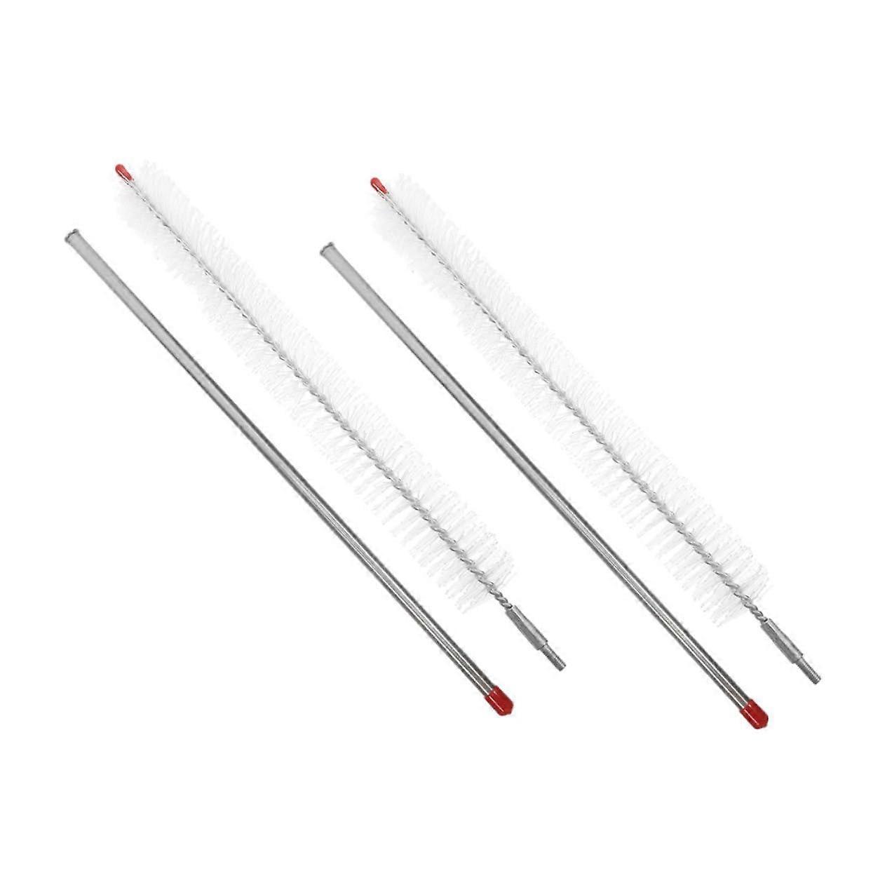 Washing Machine Brush Set of 2, Nylon Cleaning Brush with Long Handle for Lint Removal in Dryer Vent, White