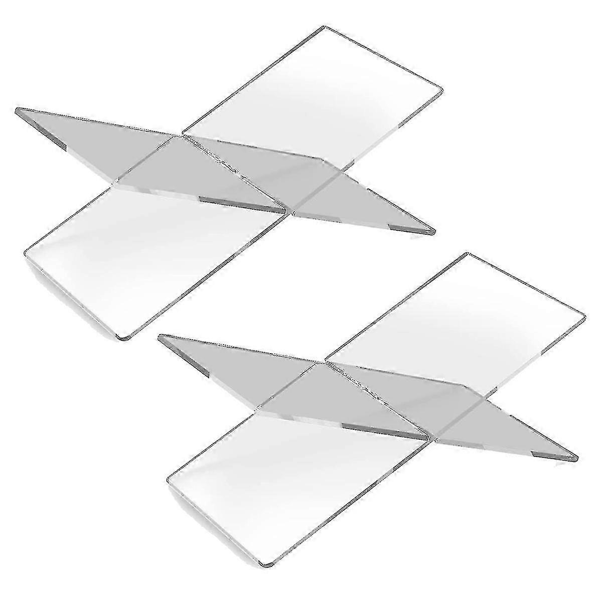 2 Pack Clear Acrylic Book Stand - Acrylic Book Holder for Display and Reading - Office and Study Accessory