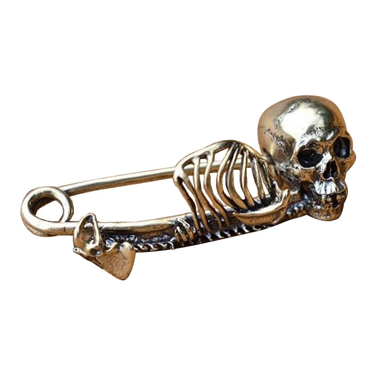 Punk skull brooch, Gothic skeleton badge, pin, Halloween, party, badge, brooch, pin