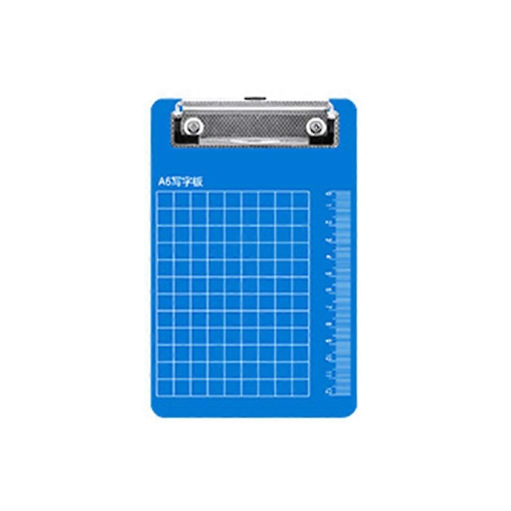 A4/A5/A6 Hardboard Clipboard Writing Board with Low Profile Clip Ruler Scale Edge Design Recycled for Adult Student Blue