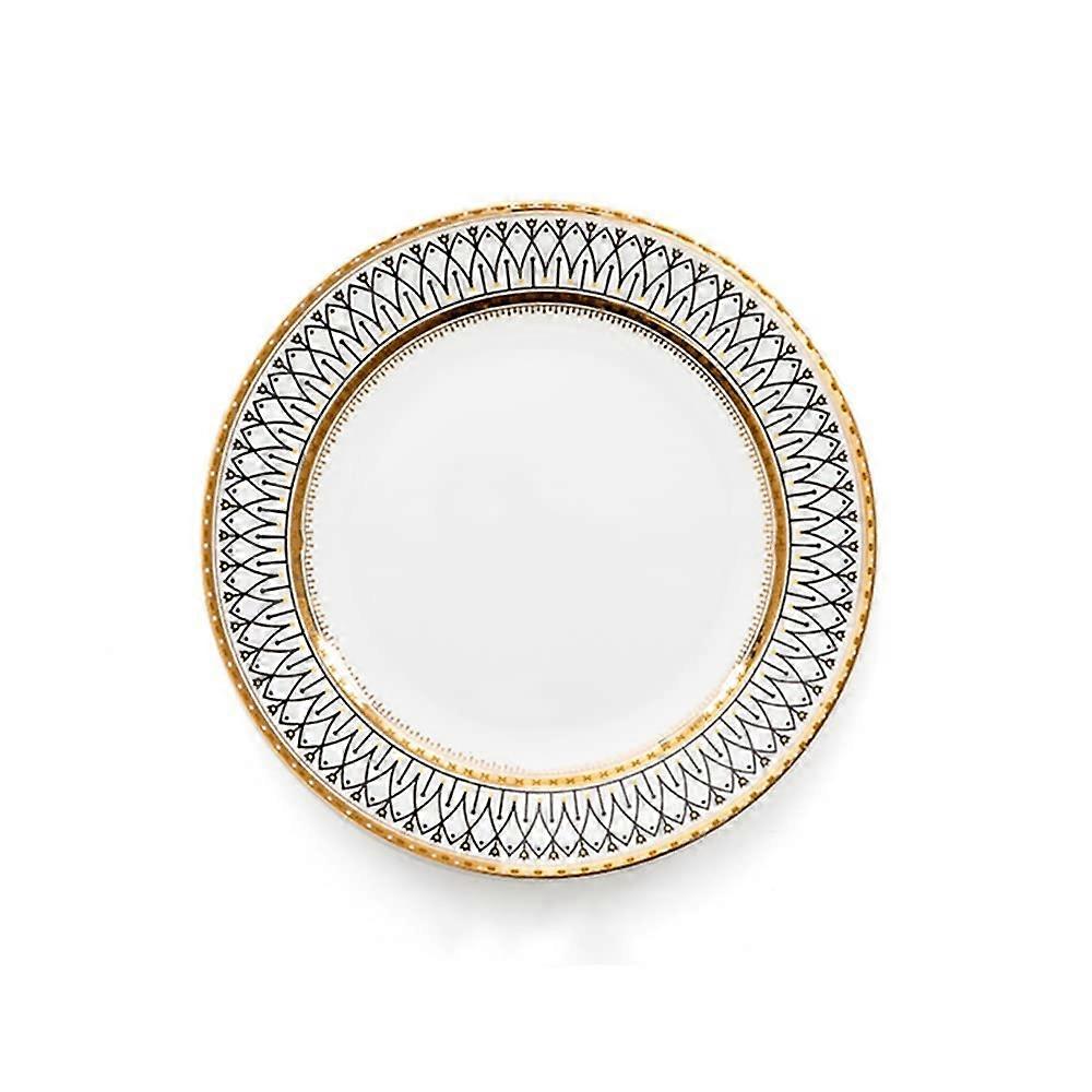 Nordic Porcelain Dinner Plates Set of 6, Ceramic Steak Round Dessert or Salad Plates, Microwave and Dishwasher Scratch Resistant Kitchenware, 6 Inch